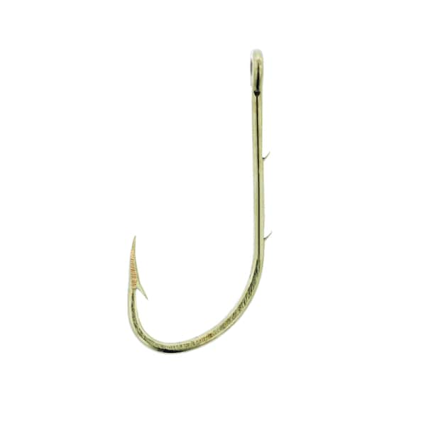 Eagle Claw Baitholder 2 Slices Offset Hook Bronze Size 1/0 (Per 8)
