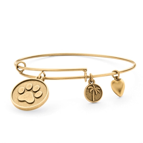 PalmBeach Goldtone Paw Print Tailored Charm Bracelet   17499509