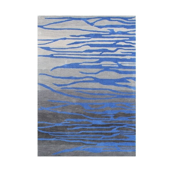 Alliyah Handmade Ash New Zealand Blend Wool Area Rug - 8' x 10'