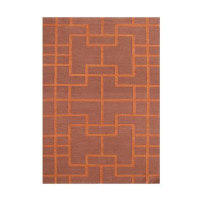 Alliyah Handmade Red Clay Flat Weave Wool Rug (5' x 8') - 5' x 8'