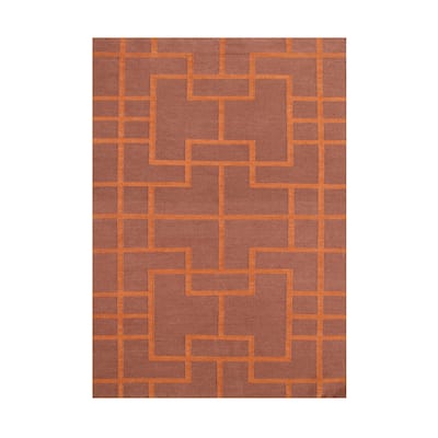 Alliyah Handmade Red Clay Flat Weave Wool Rug (5' x 8') - 5' x 8'