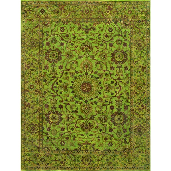 Overdyed Lime Green Rug 9 x 12 Bed Bath & Beyond 10396950