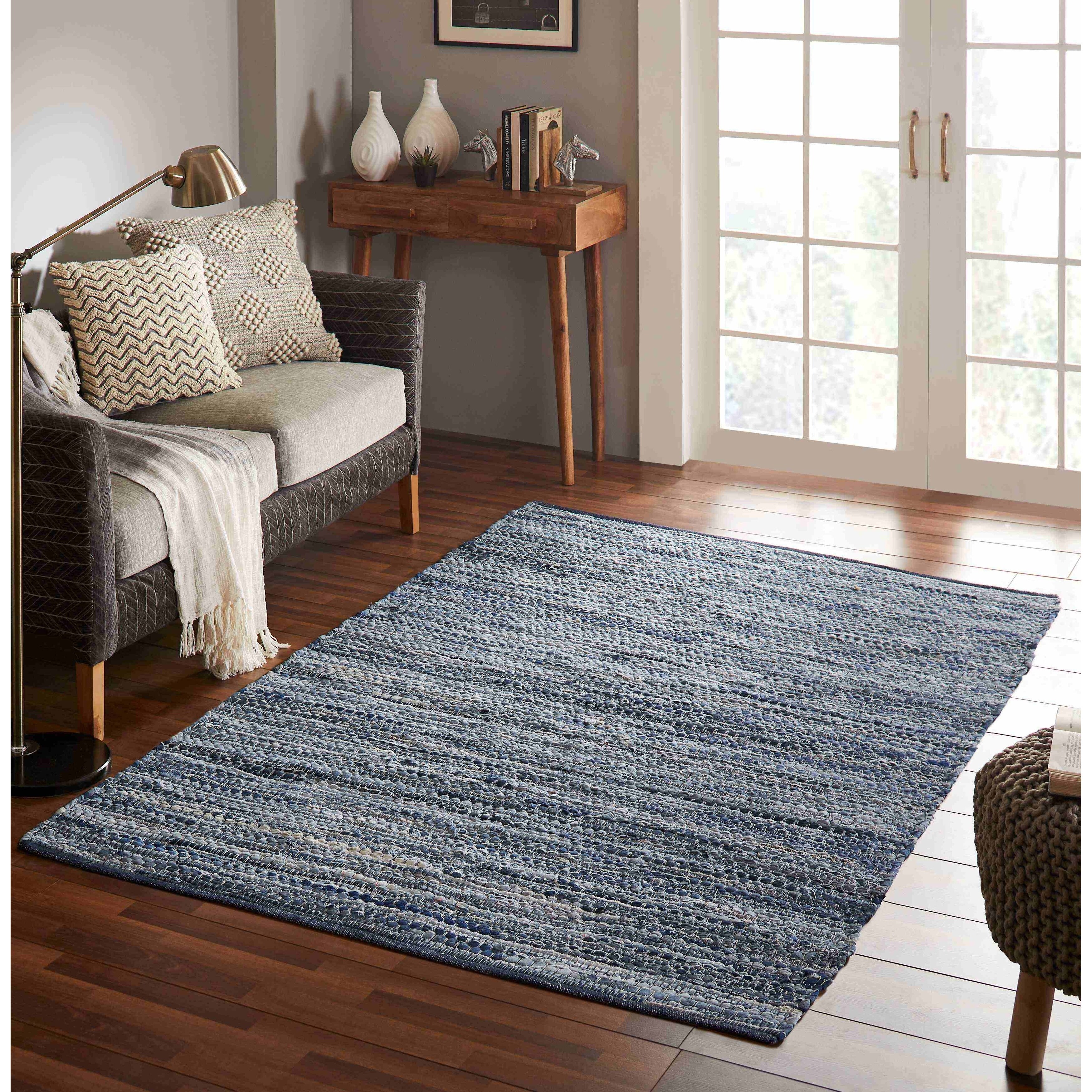 Chesapeake Denim Chindi Area Rug - Bed Bath & Beyond - 10397120