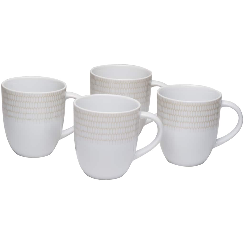 White Rice Coffee Mug 12oz (Set of 4)