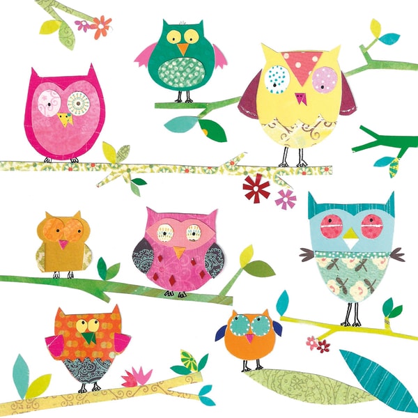 Portfolio Canvas Decor Liz & Kate Pope 'Tracks Owls' Framed Canvas Wall Art