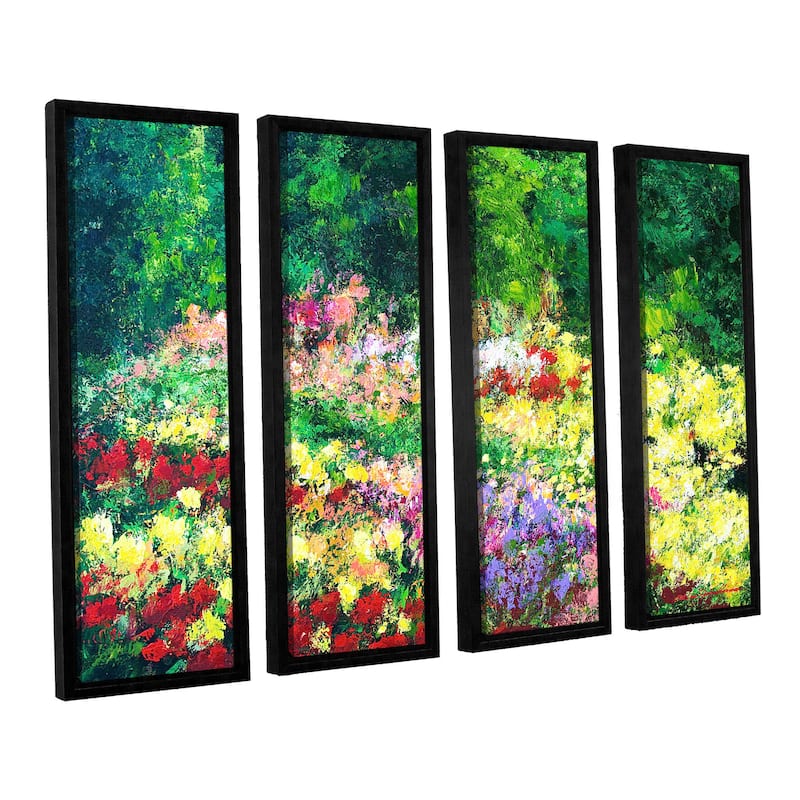 ArtWall Allan Friedlander 'Forest Garden' 4 Piece Floater Framed Canvas ...