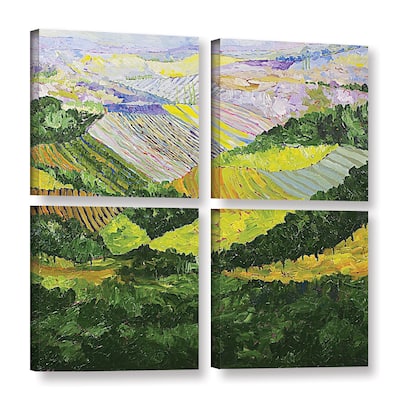 ArtWall Allan Friedlander 'Forest And Harvest' 4 Piece Gallery-wrapped Canvas Square Set