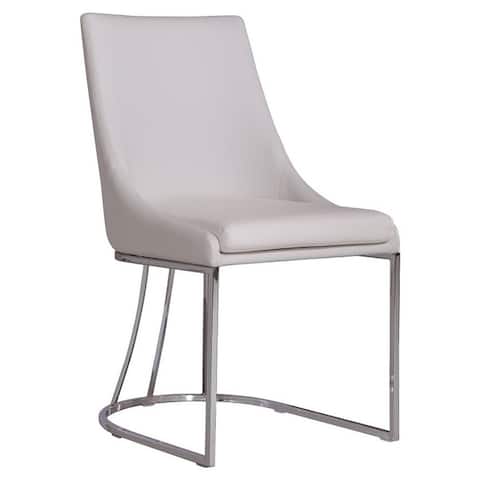 Creek Collection White Eco-leather Dining Chair