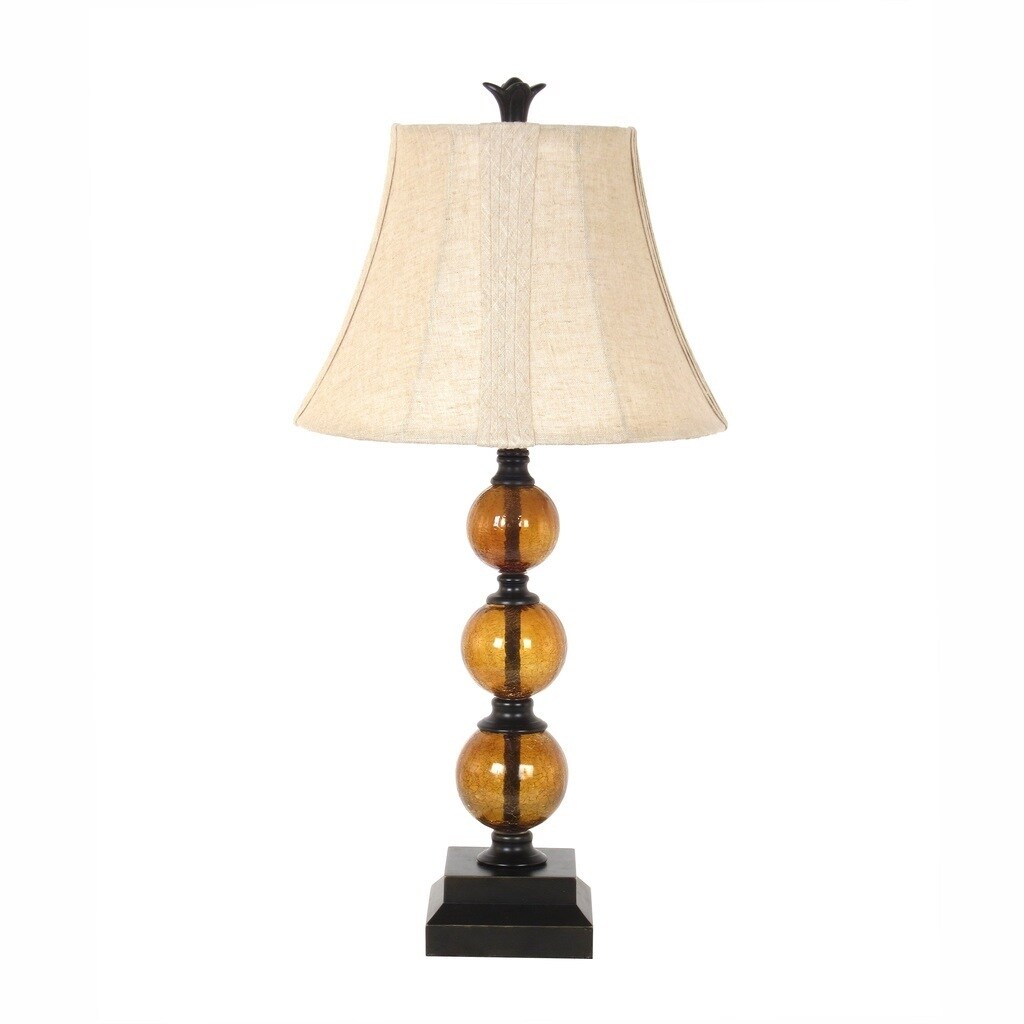 Shop 29 Inch Amber Glass Table Lamp Free Shipping Today Overstock