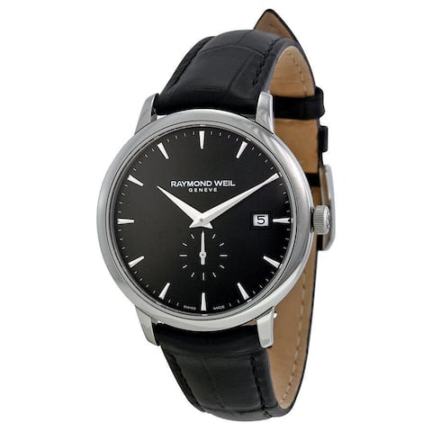 Raymond Weil Men's 'Toccata' Black Leather Watch