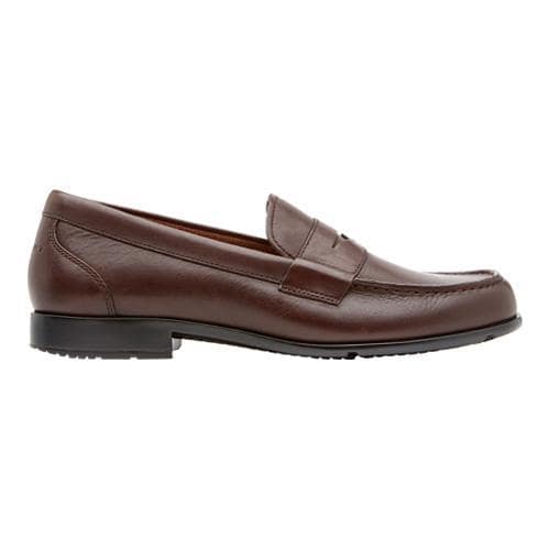 Men's Rockport Classic Penny Loafer Coach Brown Leather - Free Shipping ...