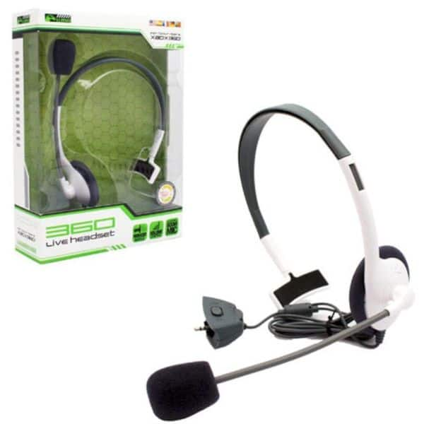 Kmd White Small Live Chat Headset With Microphone For Microsoft Xbox 360 Overstock