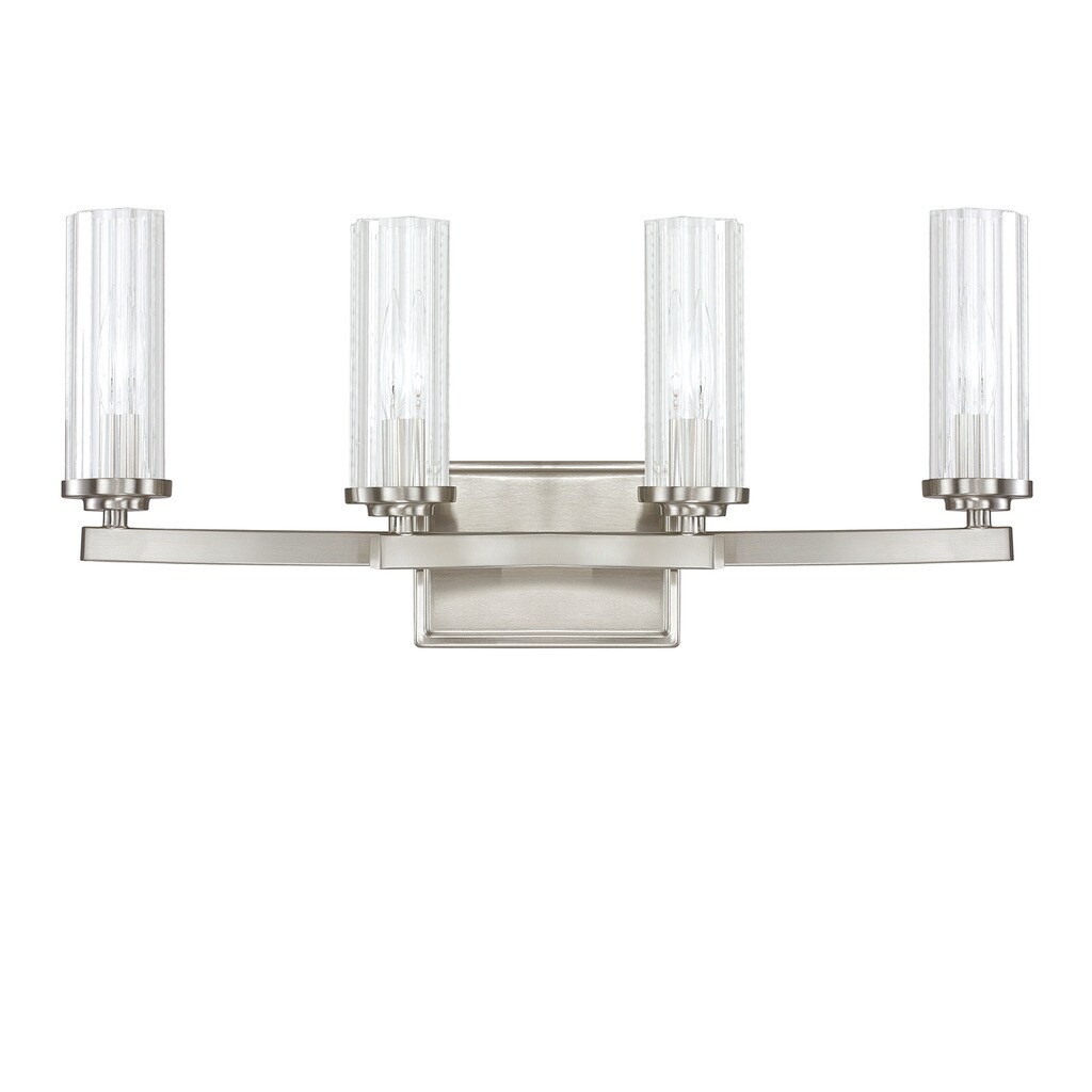 Shop Donny Osmond Emery 4 Light Brushed Nickel Bath Vanity Light Overstock 10400322