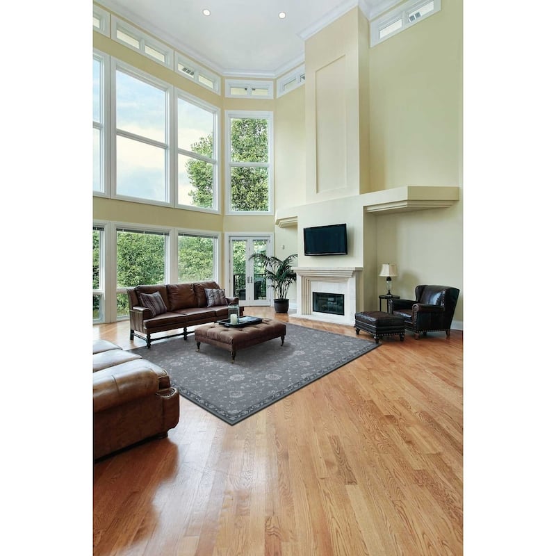 Nourison Regal REG07 Area Rug - 5'6" x 8'6" - Grey - Rectangle