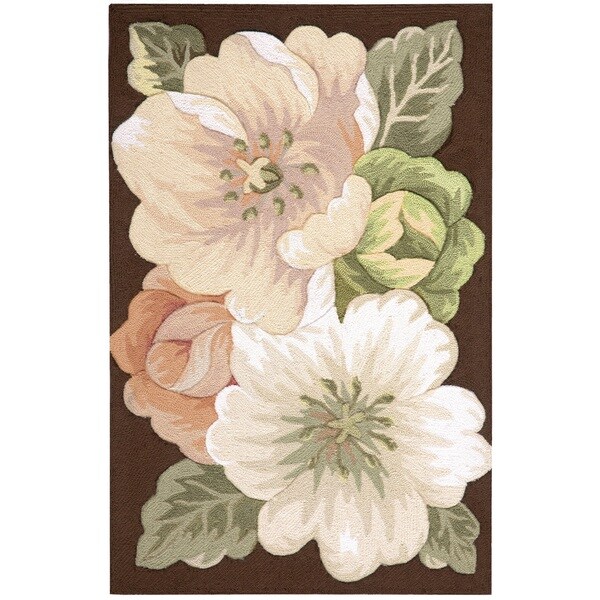 Nourison Fantasy Multi-color Accent Rug (2'6 x 4') - Green - 2'6 x 4'