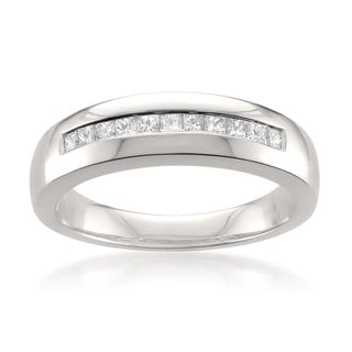 montebello platinum mens 12ct tdw princess cut white diamond wedding band g h - Mens Diamond Wedding Rings montebello platinum mens 12ct tdw princess cut white diamond wedding band g h - Mens Diamond Wedding Rings