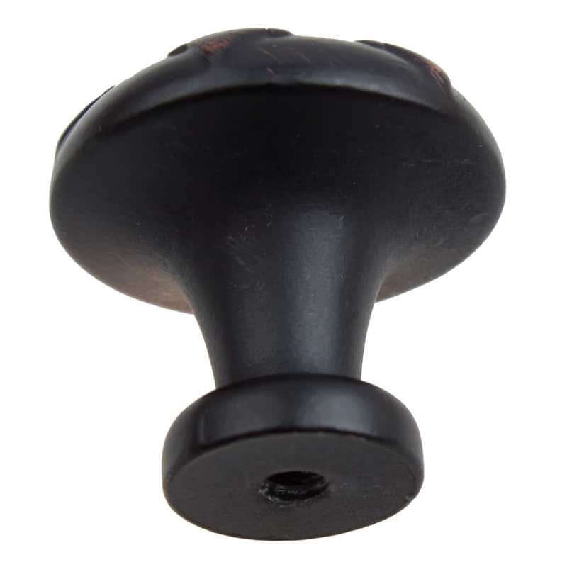 GlideRite 1.125-inch Oil Rubbed Bronze Round Snowflake Cabinet Knob (Pack of 10 or 25)