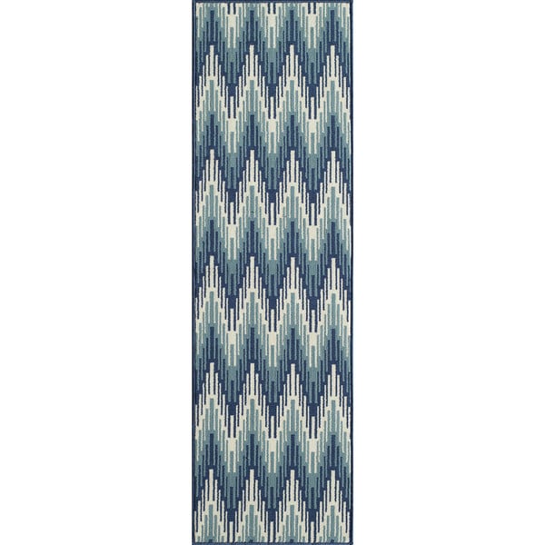 Indoor/Outdoor Ikat Rug (23 x 76)