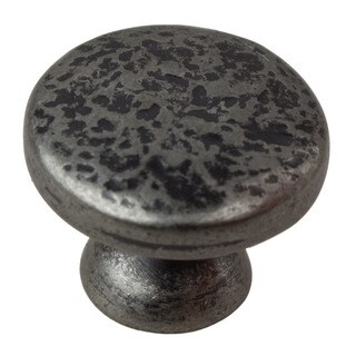 GlideRite 1.25 inch Weathered Nickel Round Hammered Finish Cabinet Knobs (Pack of 10 or 25)