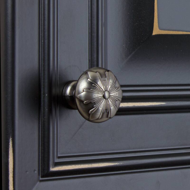 GlideRite 1.125-inch Satin Pewter Round Snowflake Cabinet Knob