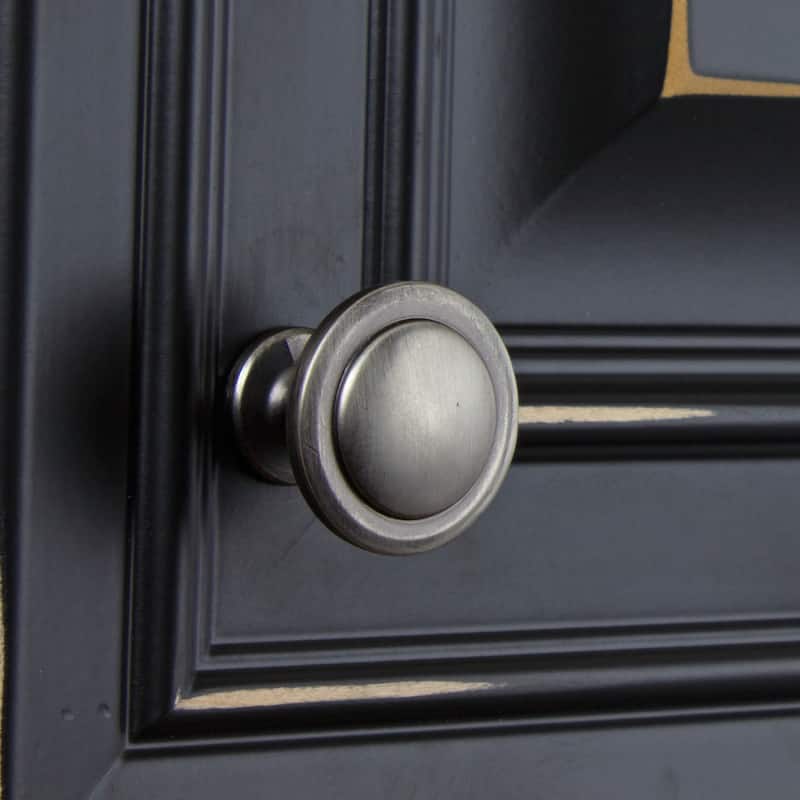 GlideRite 1.25-inch Satin Pewter Classic Round Ring Cabinet Knob (Pack of 10 or 25)