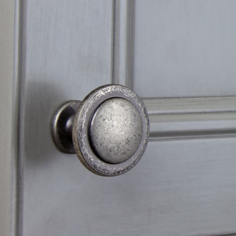 GlideRite 1.25-inch Weathered Nickel Classic Round Ring Cabinet Knob (Pack of 10 or 25)