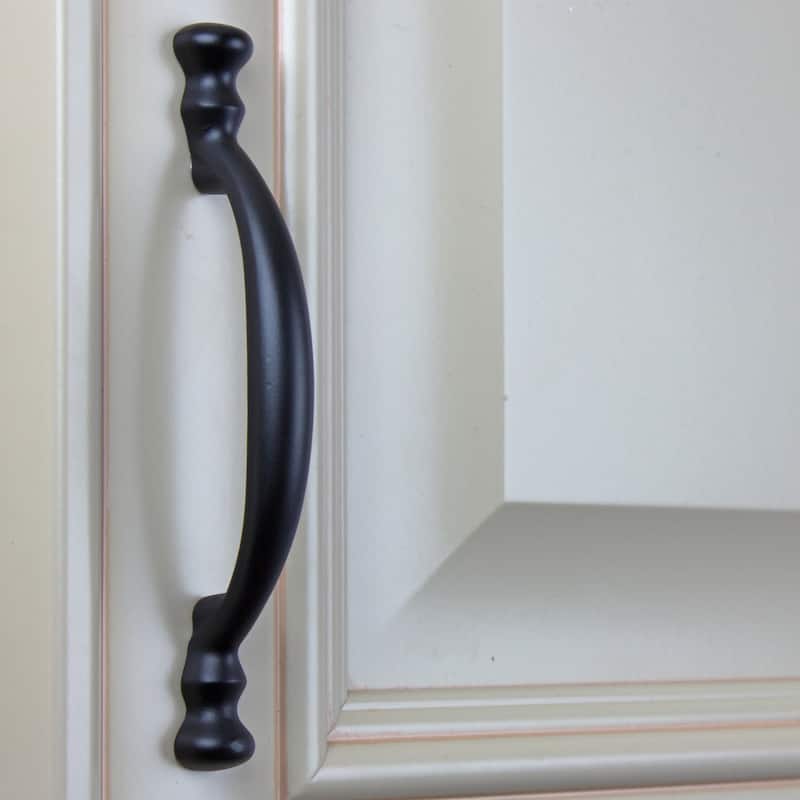 GlideRite 3-inch Matte Black Deco Cabinet Hardware Pull (Pack of 10 or 25)