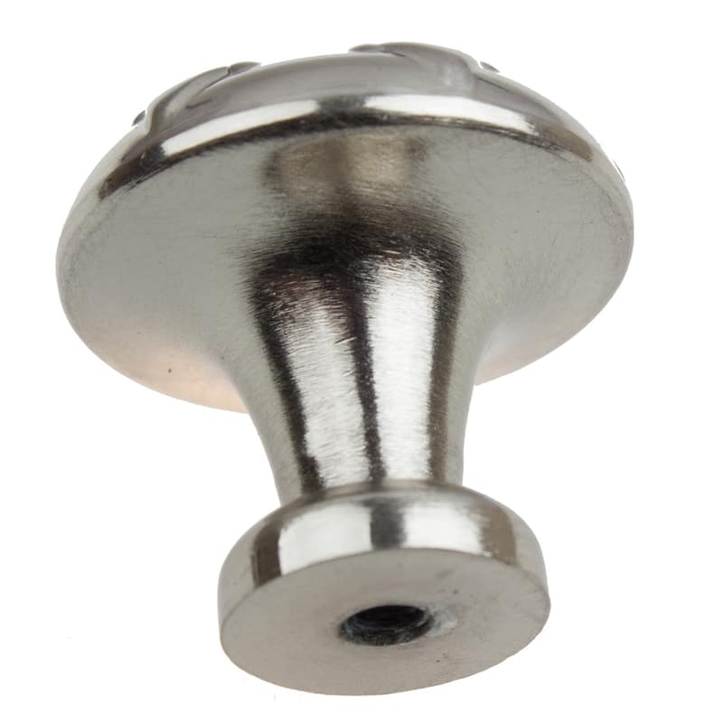 GlideRite 1.125-inch Satin Nickel Round Snowflake Cabinet Knob (Pack of 10 or 25)