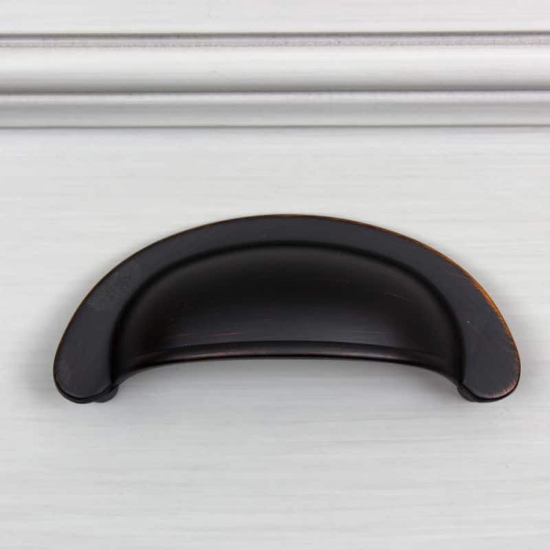 GlideRite 2.5-inch CC Oil Rubbed Bronze Small Cabinet Bin Cup Pull (Pack of 10 or 25)