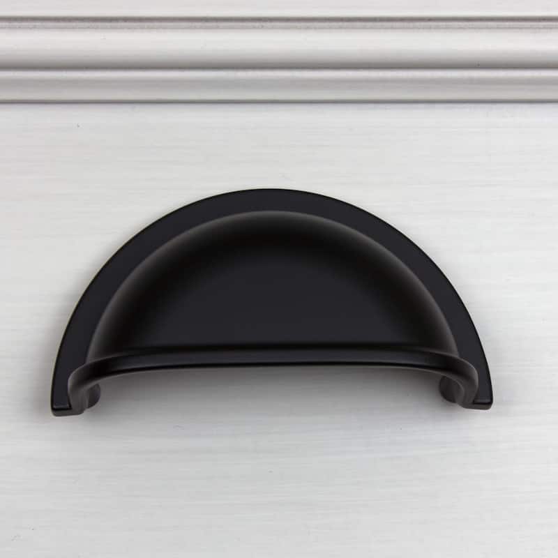 GlideRite 3-inch CC Matte Black Classic Bin Pull