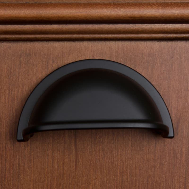 GlideRite 3-inch CC Matte Black Classic Bin Pull