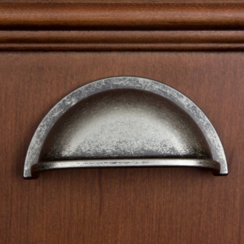 GlideRite 3-inch CC Weathered Nickel Classic Bin Pull - 3.5 x 1.5 x 1 - Weathered Nickel