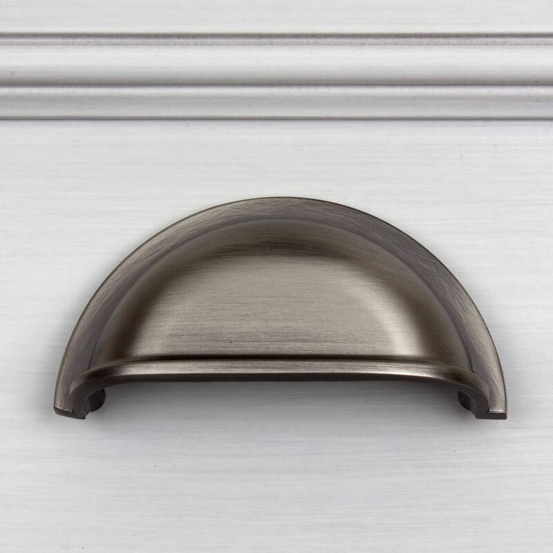 GlideRite 3-inch CC Satin Pewter Classic Bin Pull