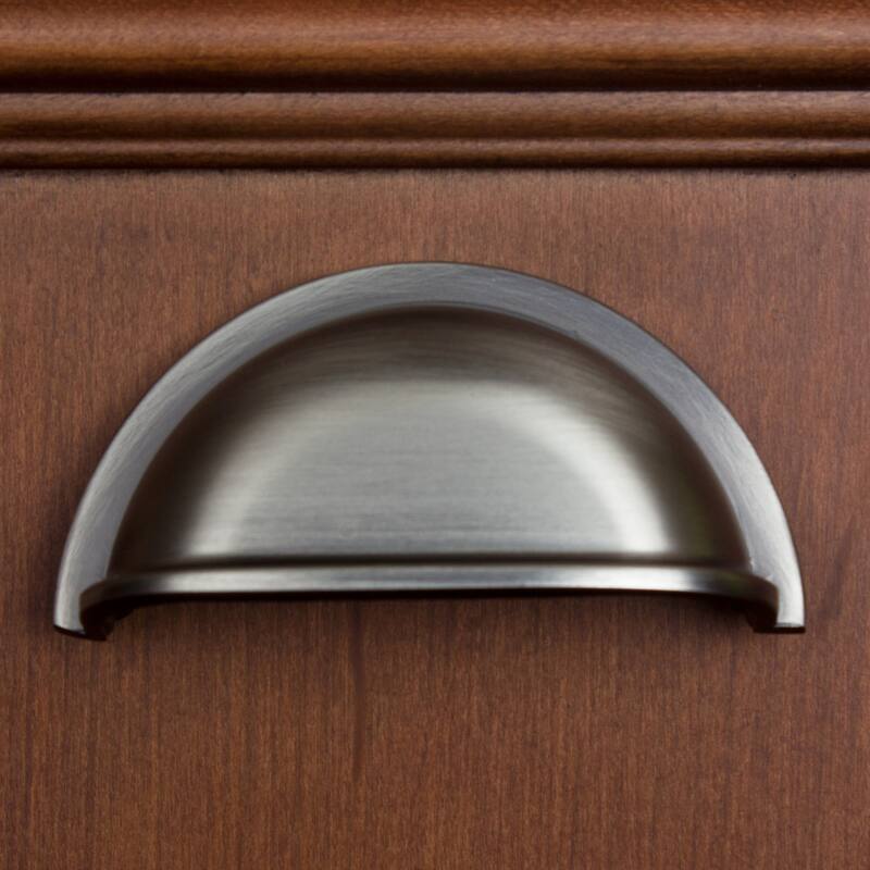 GlideRite 3-inch CC Satin Pewter Classic Bin Pull