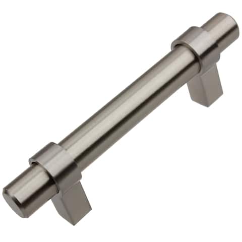 GlideRite 3.75-inch CC Solid Stainless Steel Finish Euro Cabinet Bar Pulls (Pack of 10 or 25)