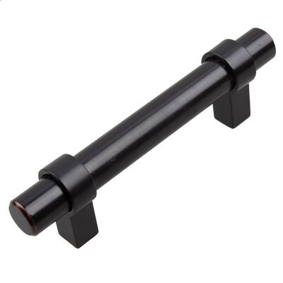 GlideRite 3-inch CC Solid Oil Rubbed Bronze Euro Cabinet Bar Pulls (Pack of 10 or 25)