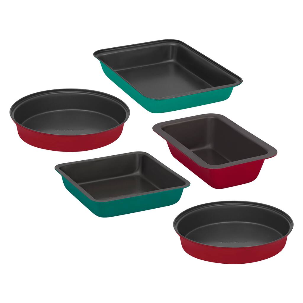 Baker's Secret Color Metal Bakeware 5-piece Set - Green