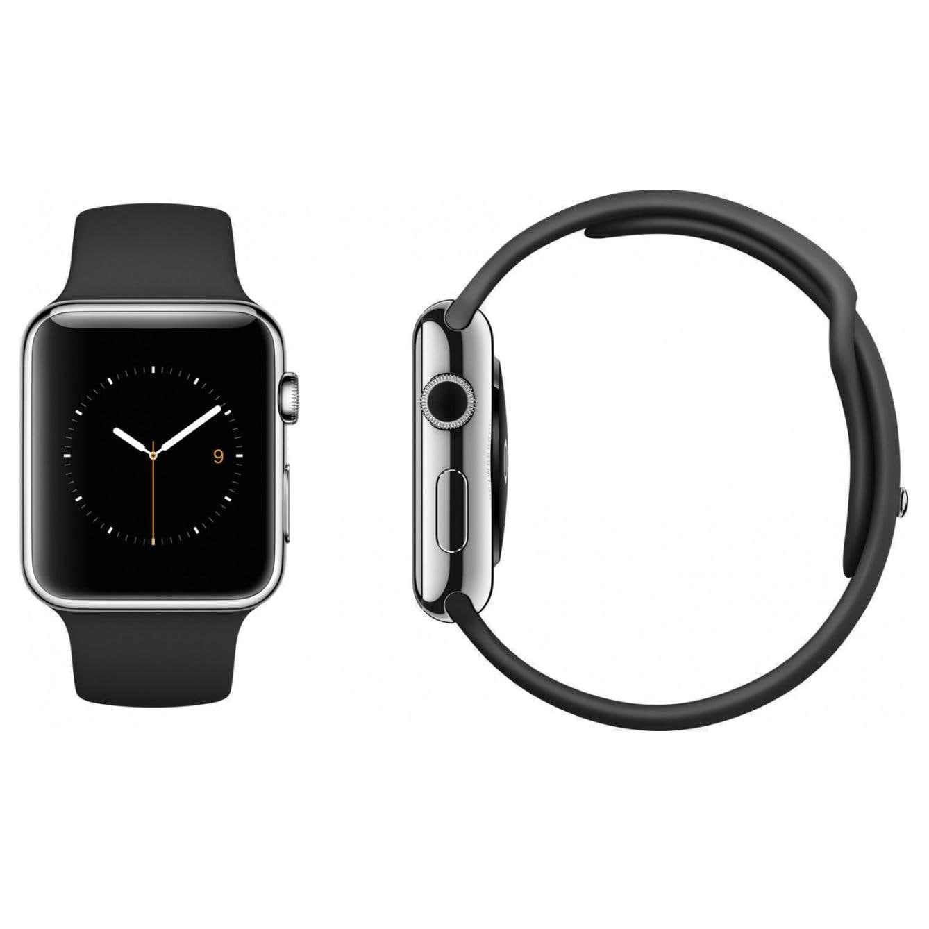 space grey aluminum case with black sport band