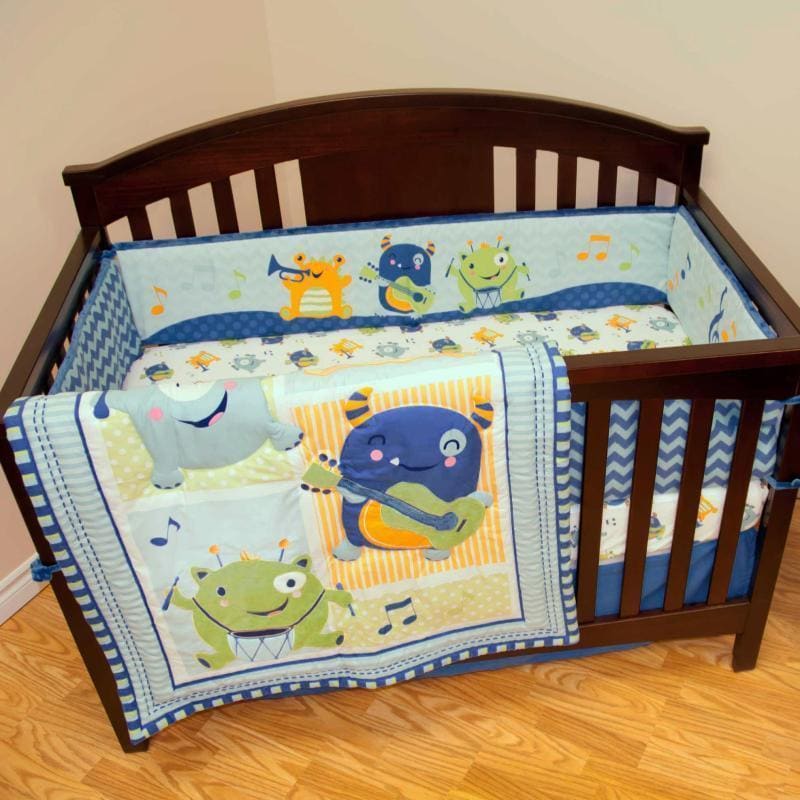 Shop Baby S First Monsters Party 4 Piece Crib Bedding Set