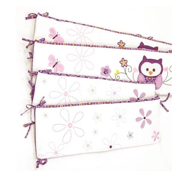 Shop Baby S First Plum Owl Meadow 4 Piece Crib Bumper Free