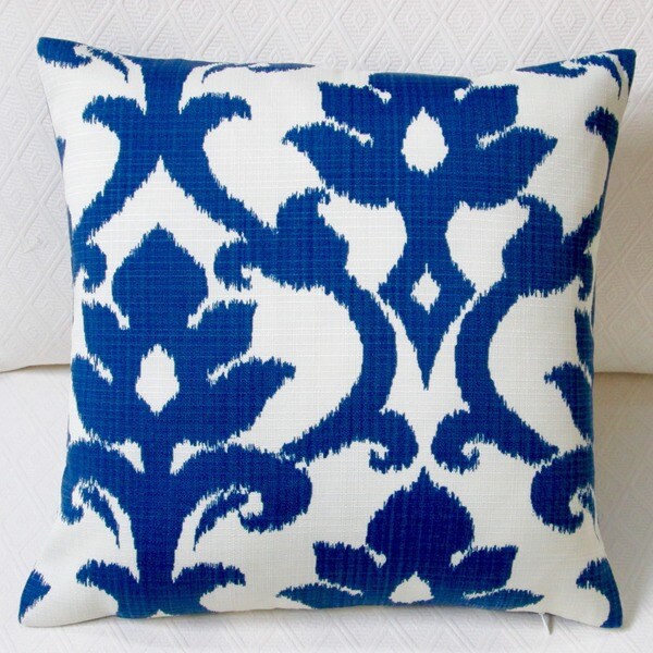 Pillows Outdoor 18 Inch Basalto Navy Blue Modern Geometric Pillows Outdoor 18 Inch Basalto Navy Blue Modern Geometric Coastal Decor Throw Pillow