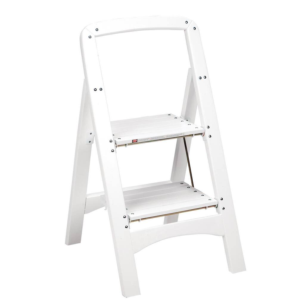 Cosco White Two Step Rockford Wood Step Stool