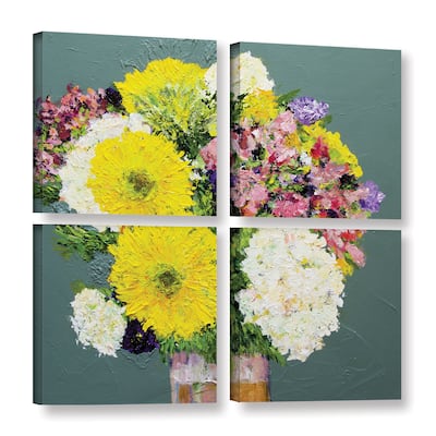 ArtWall Allan Friedlander 'Beautiful Day' 4 Piece Gallery-wrapped Canvas Square Set