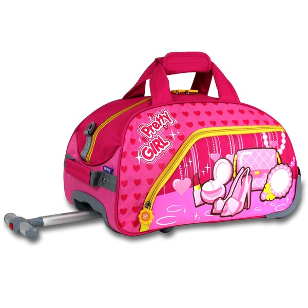 Shop J World Pretty Girl Kids 17inch Rolling Duffel Bag Free