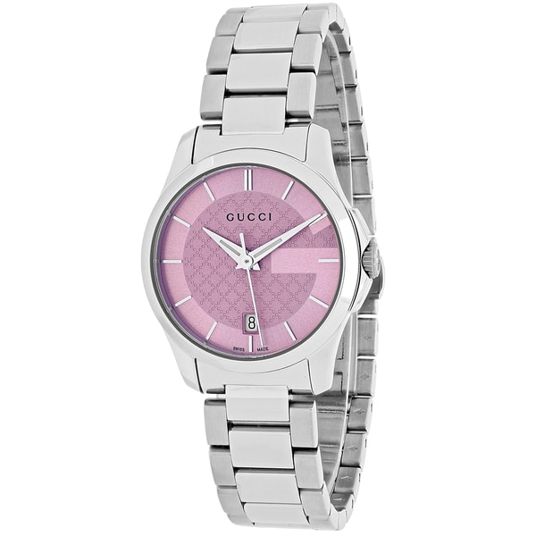 Gucci Womens YA126524 G Timeless Stainless Steel Watch   17506123