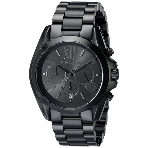 Michael Kors Unisex Chronograph Black Stainless Steel Bracelet Watch ...