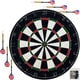 Bristle Dart Board with Metal Wire Spider Regulation Size Tournament Set 6-17 Gram Steel Tip Darts Trademark Games - Thumbnail 0