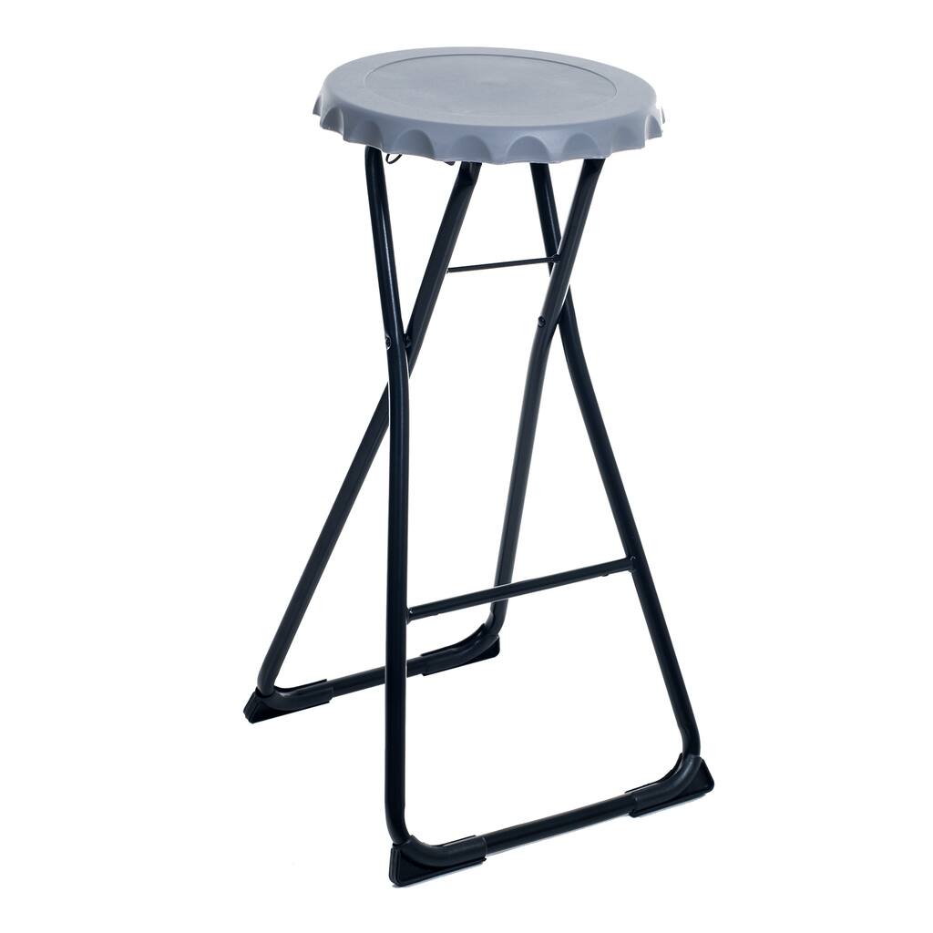 Stalwart Large Folding Bottle Cap Stool