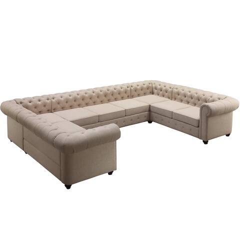 Moser Bay Furniture Roll Arm 9-seat Sectional Sofa Set
