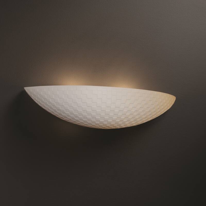 Limoges 2-light Checkerboard Impression ADA Wall Sconce